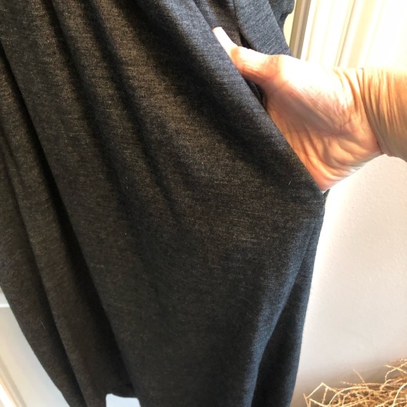 1970s Neumann-Marcus Faux Wrap Dress Gray - Picture 8 of 14